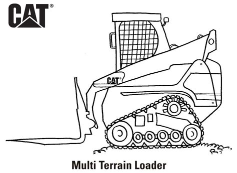 skid steer coloring pages|free printable caterpillar coloring pages.